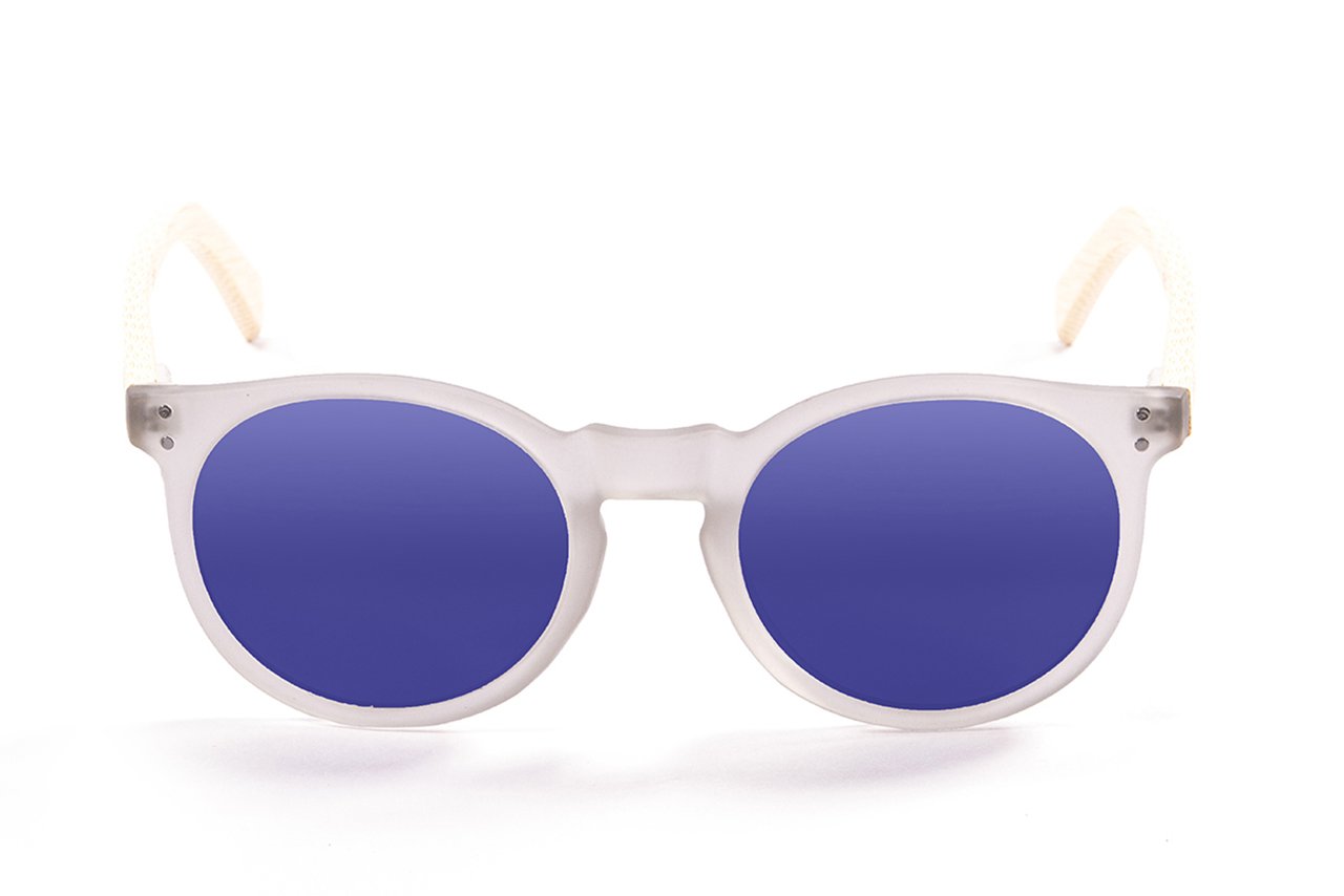 Ocean Lizard Wood White Transparent/Polarized Revo Blue 