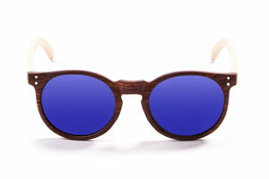 Brown-Bamboo Dark Arm/Polarized Revo Blue lenses