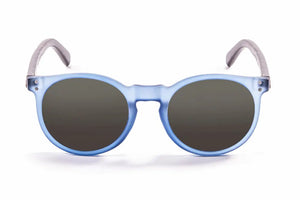 Blue Transparent-Bamboo Dark Arm/Polarized Brown lenses
