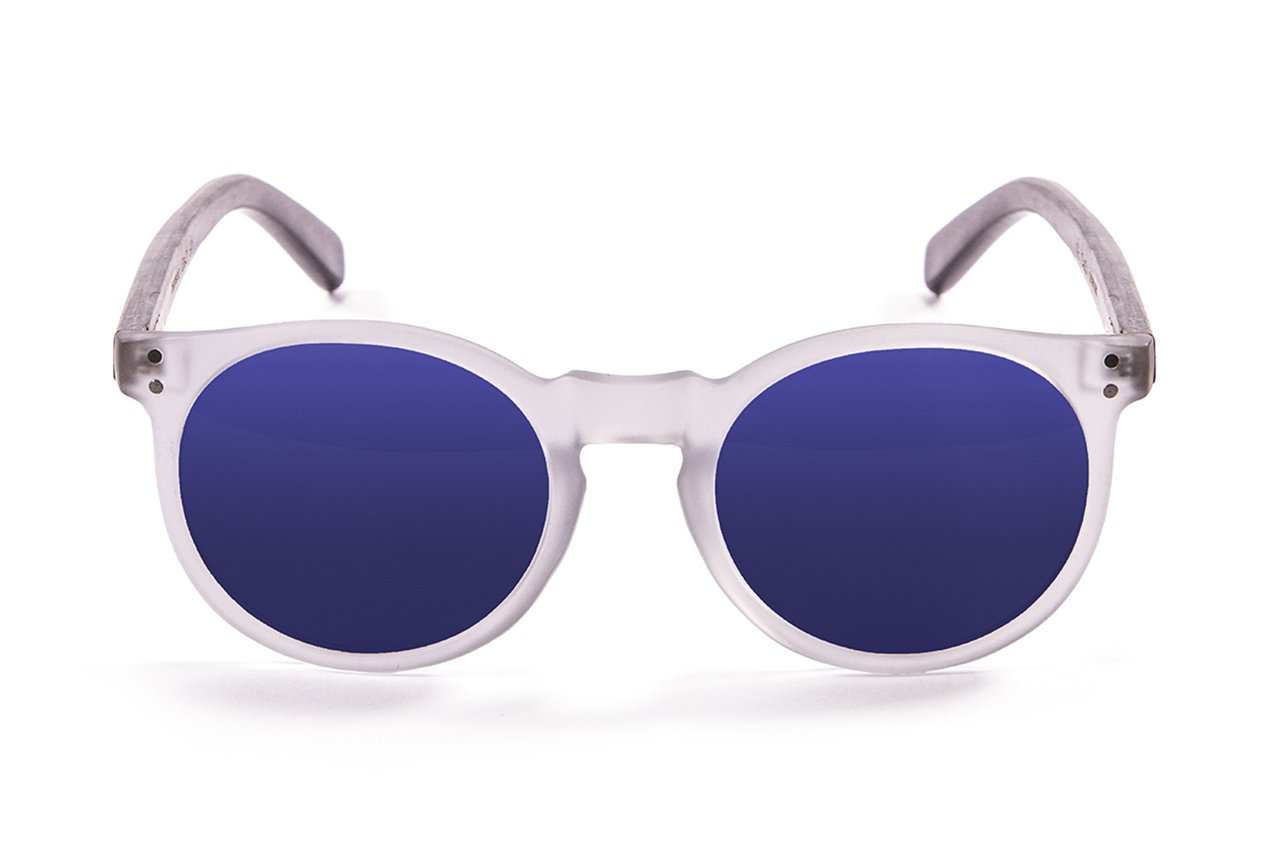 Ocean Lizard Wood White Transparent/Polarized Revo Blue