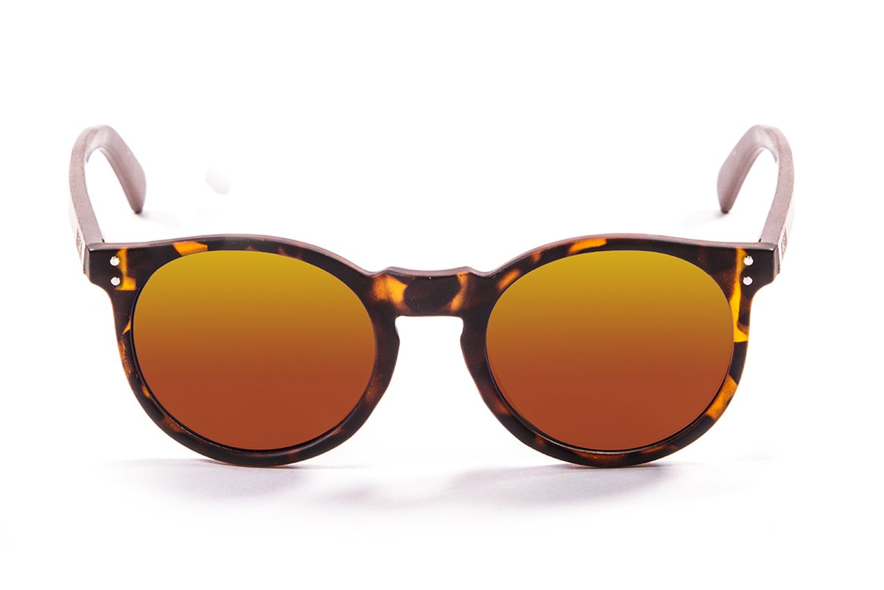 Ocean Lizard Wood Demy Brown/Polarized Revo Red