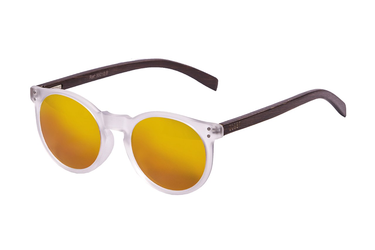 Ocean Lizard Wood White Transparent/Polarized Revo Red