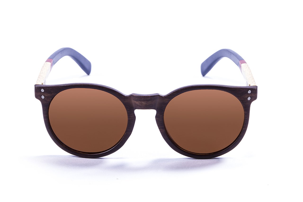 Ocean Lizard Wood Brown Dark Natural-White-Blue/Polarized Brown