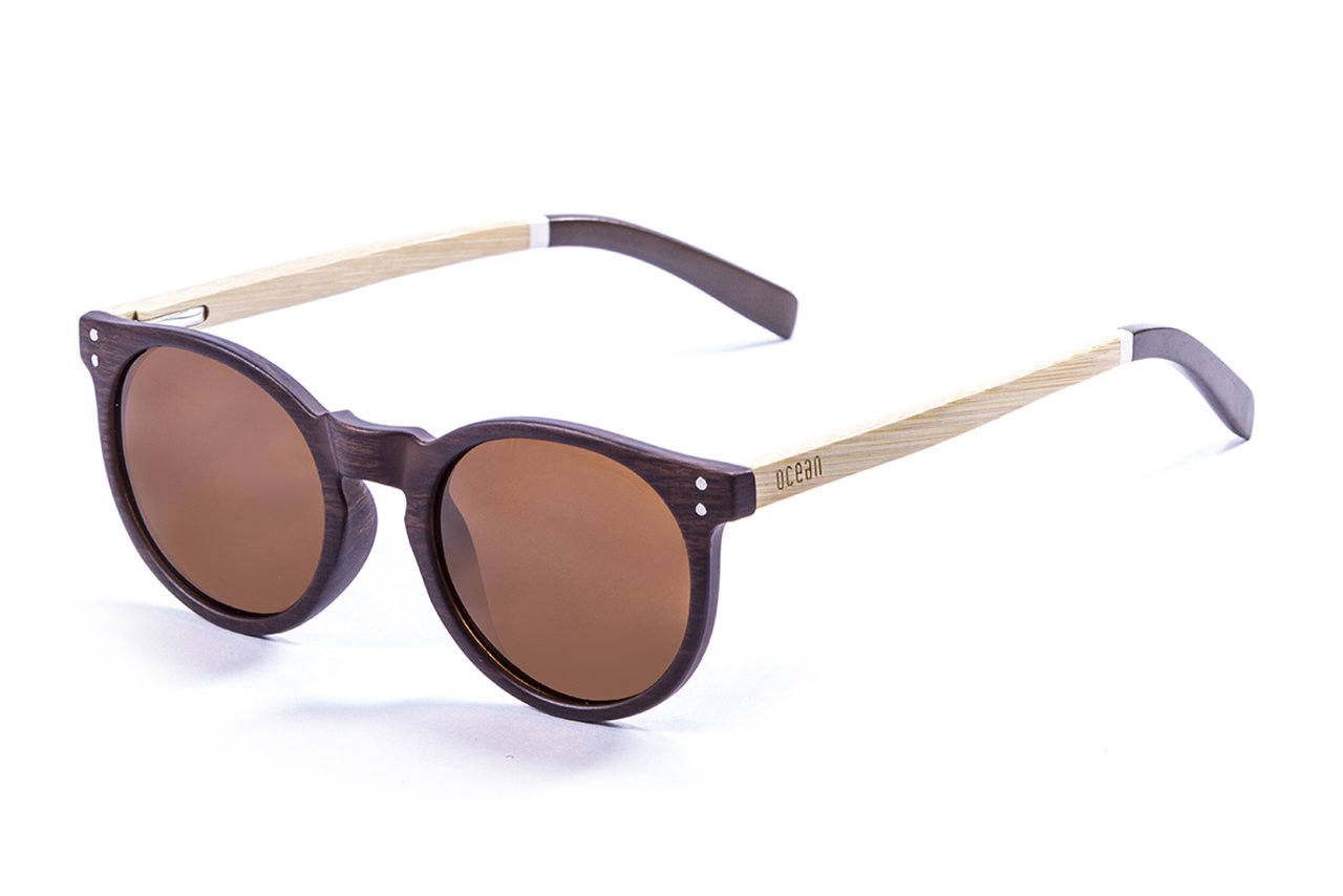 Ocean Lizard Wood Brown Dark Natural-White-Blue/Brown side view