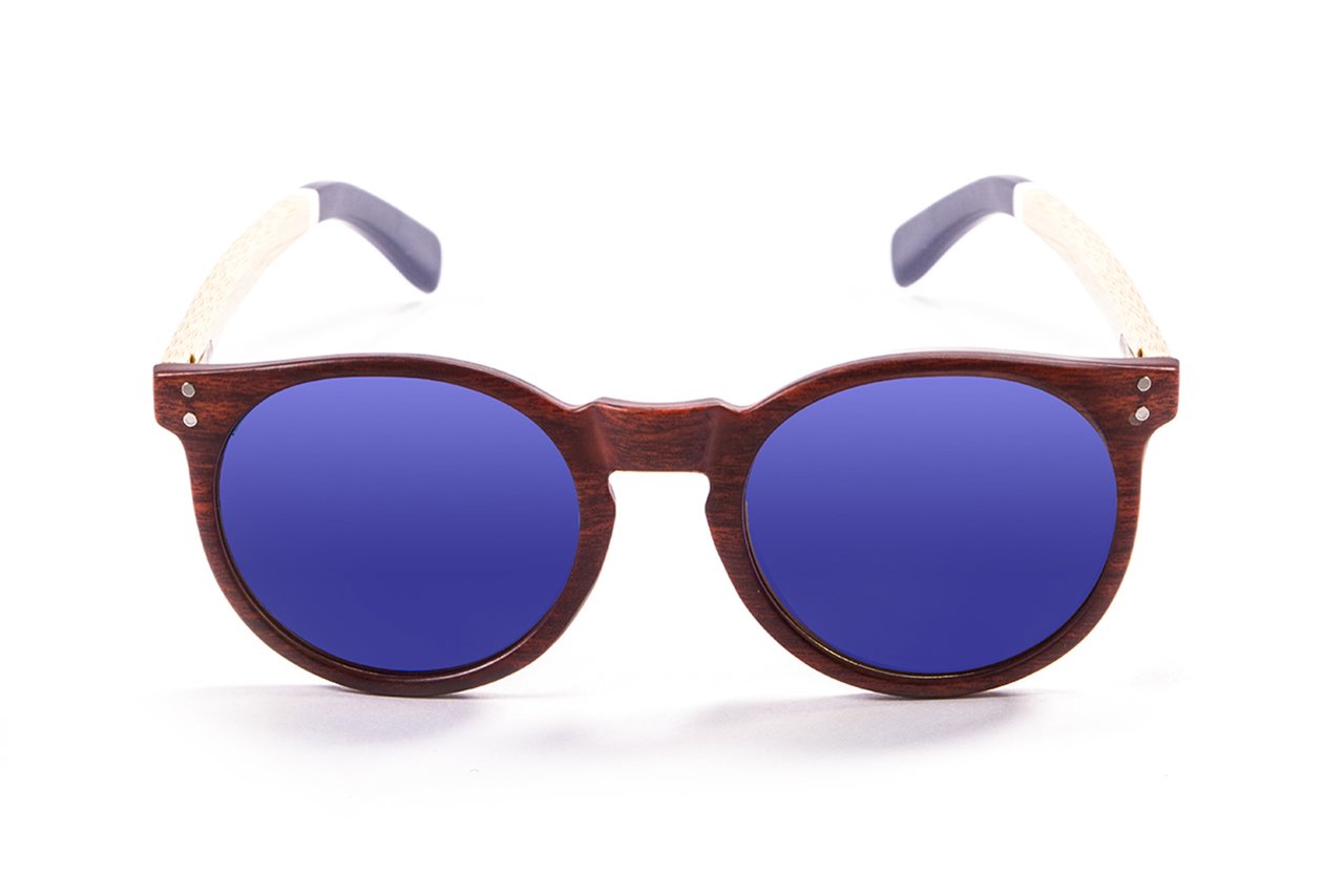 Ocean Lizard Wood Brown/Polarized Revo Blue 