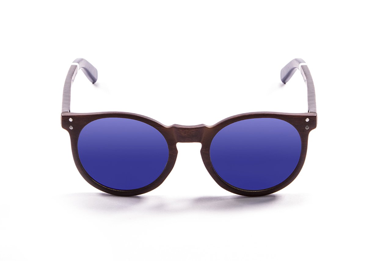 Ocean Lizard Wood Dark Brown/Polarized Revo Blue