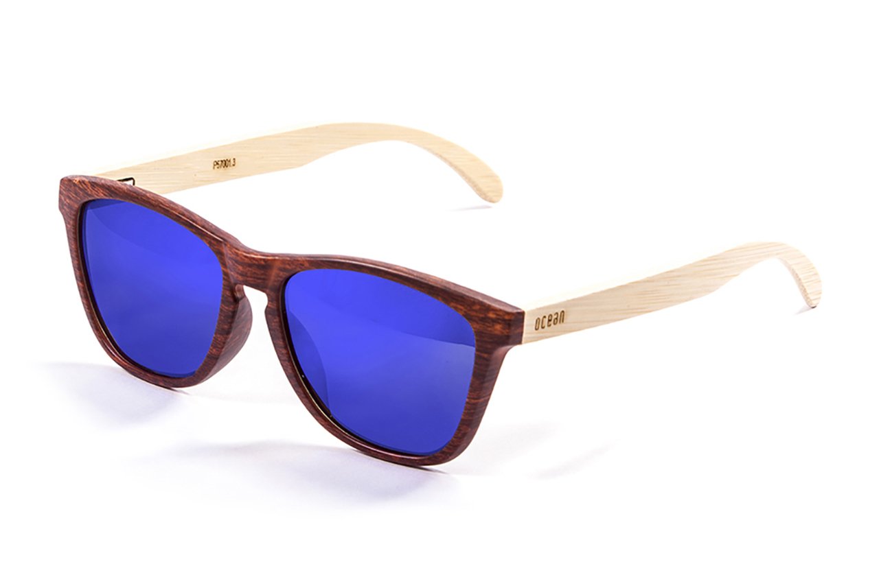 Ocean Sea Wood Brown-Natural Arm/Blue side view