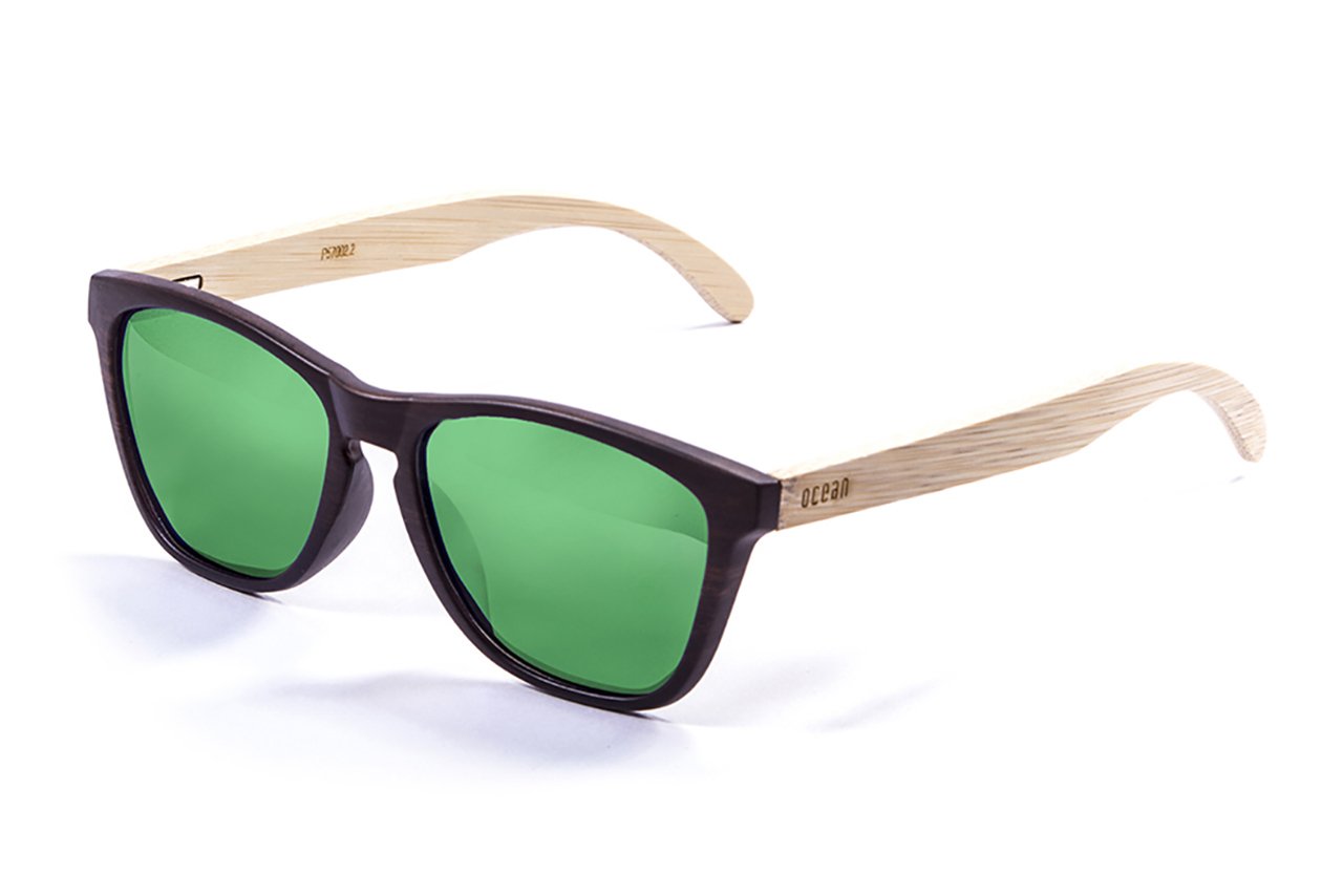 Ocean Sea Wood Dark Brown-Natural Arm/Green Side view