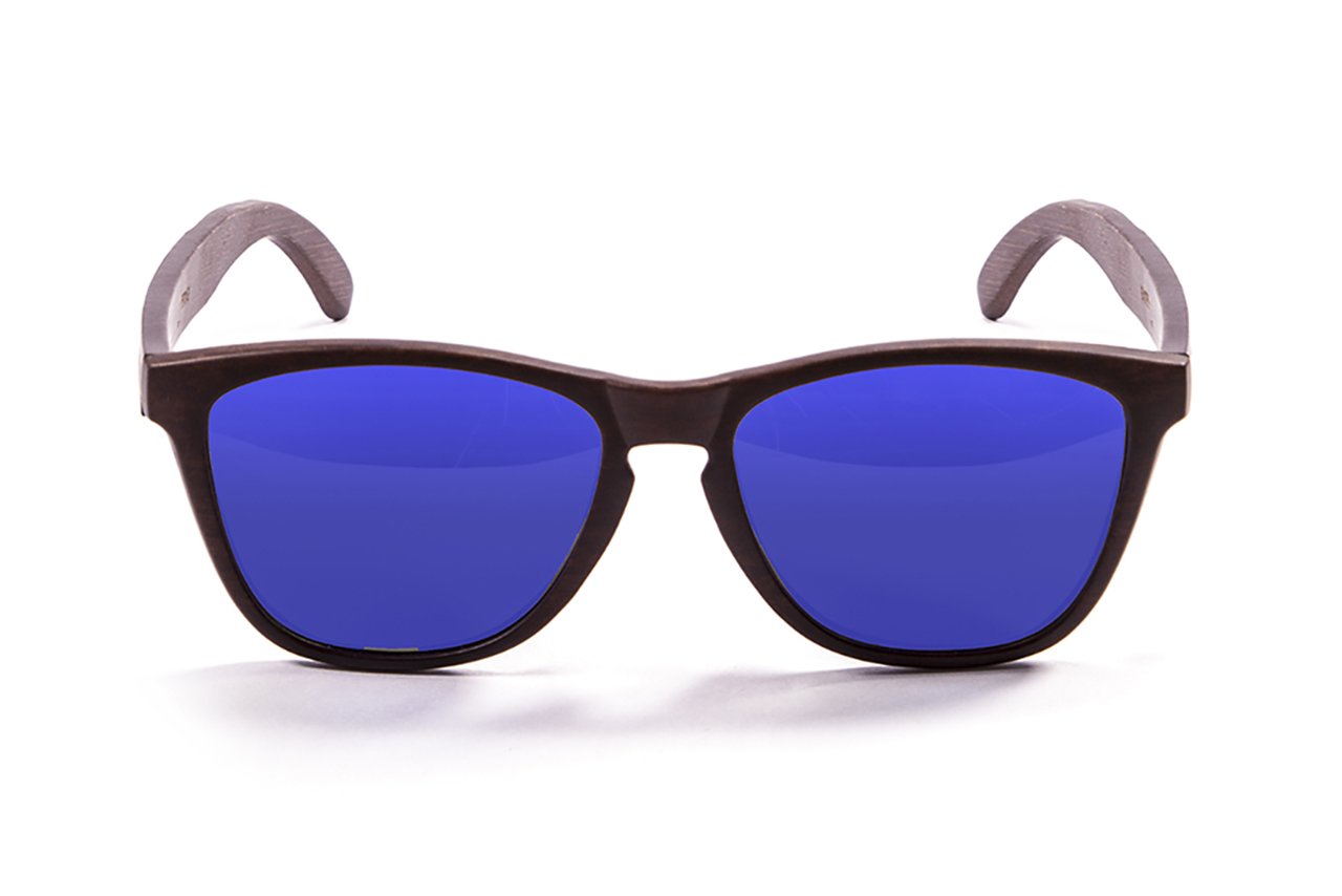 Ocean Sea Wood Dark Brown/Polarized Revo Blue