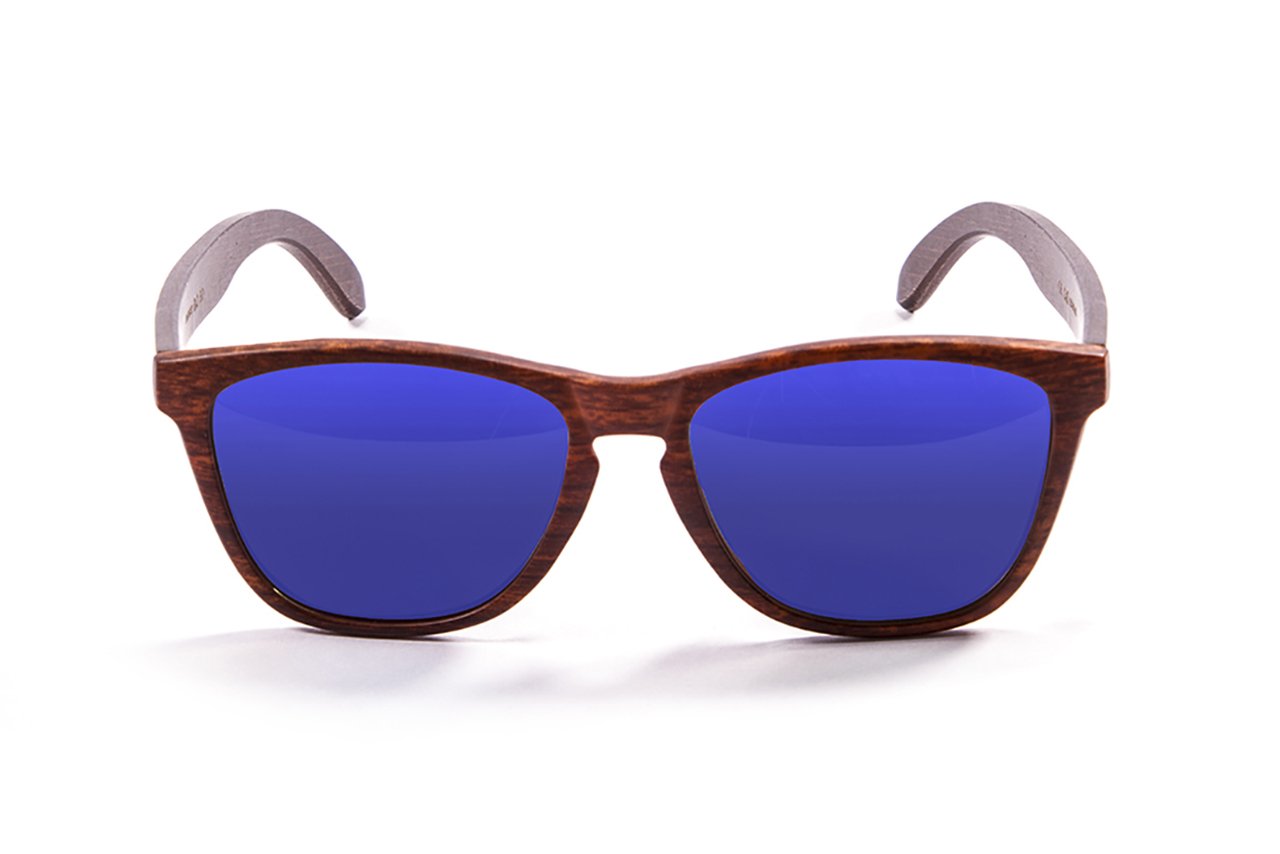 Ocean Sea Wood Dark Brown/Polarized Revo Blue 