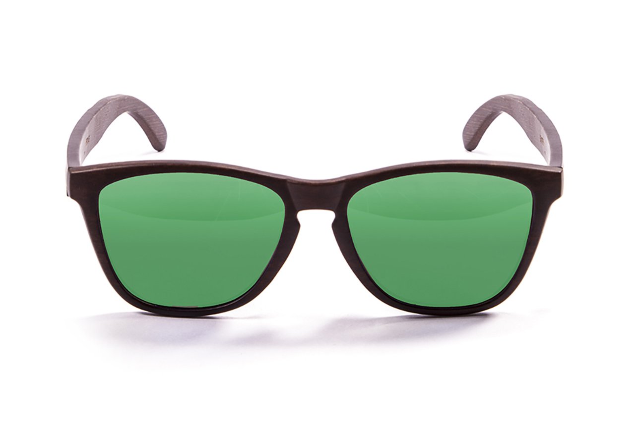 Ocean Sea Wood Dark Brown/Polarized Revo Green