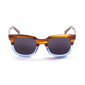 Brown and Blue frame/Smoke Polarized lenses