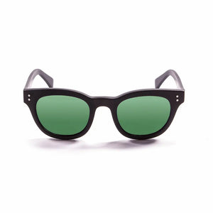 Matte Black frame/Polarized Revo Green lenses