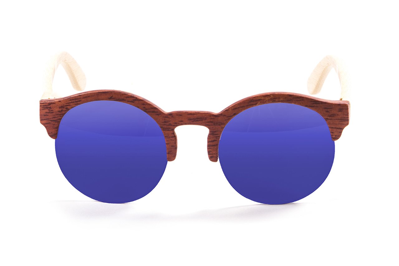 Ocean Sotavento Wood Brown-Natural Arm/Polarized Revo Blue