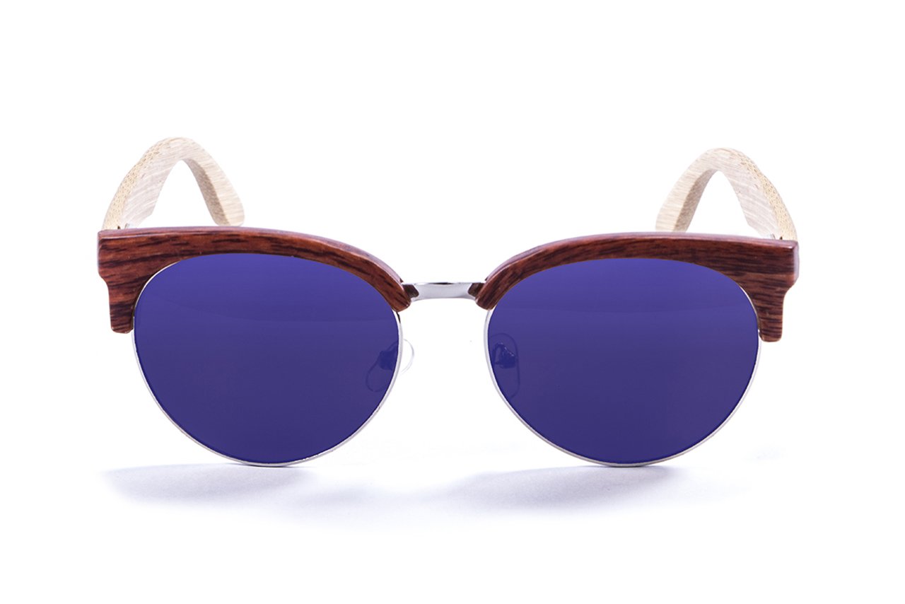 Ocean Medano Wood Brown/Polarized Revo Blue