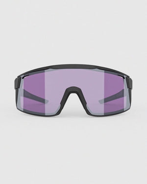 Matte Black Frame with Purple Mirror Lens
