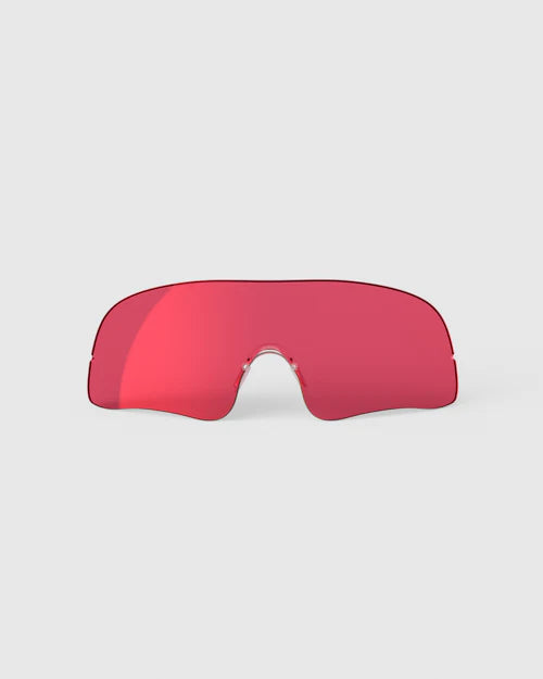 The Ranger Falcon Pro Replacement Lens in Vermillion is a premium, single-shield shooting lens featuring advanced Claysight technology for exceptional optical clarity and target contrast.