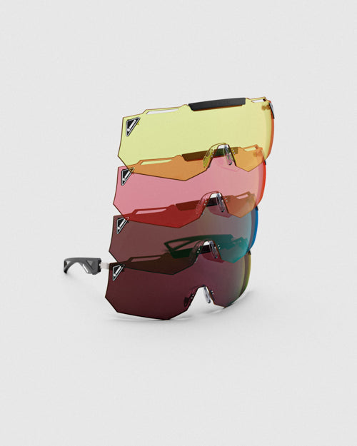 Ranger Hypershot shooting glasses with the 4 lens package for clay shooting