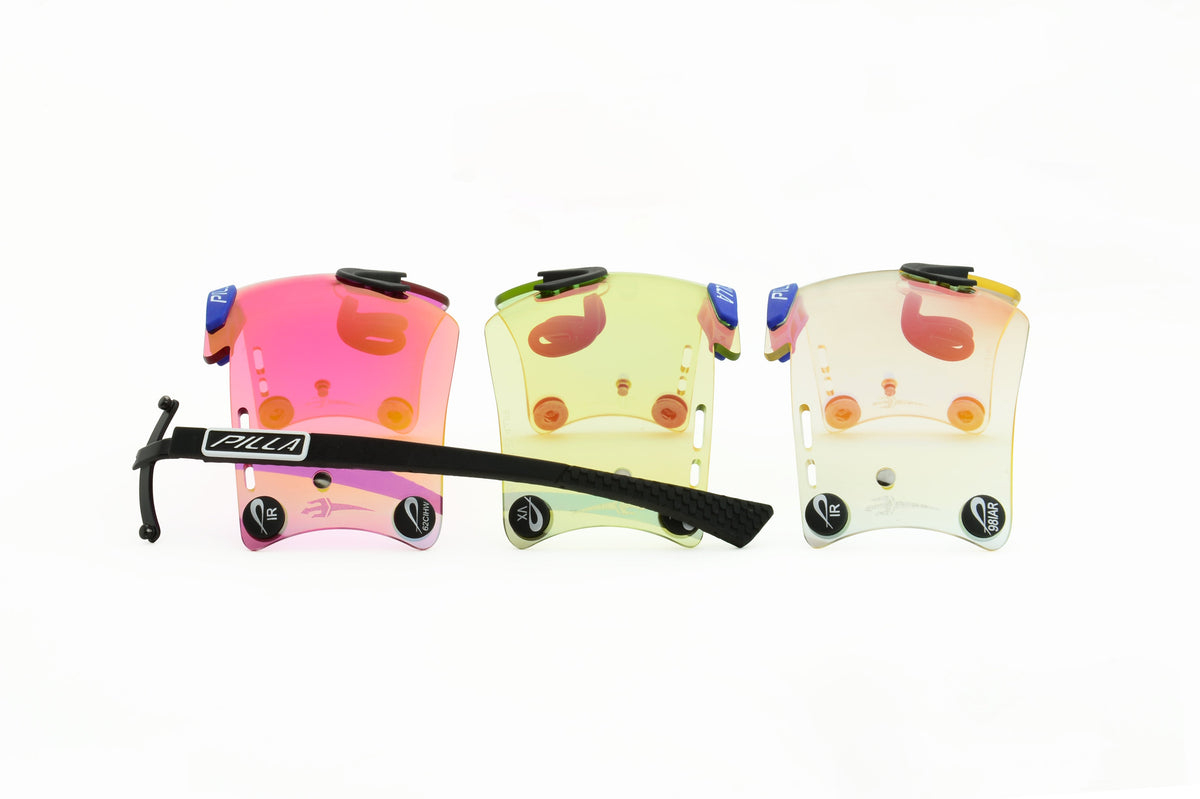 Pilla Neptune Pickleball glasses 3 lens kit with standard earpiece