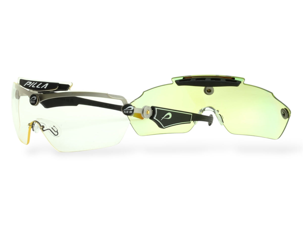 Pilla Azur Pickleball glasses no post with indoor lens kit