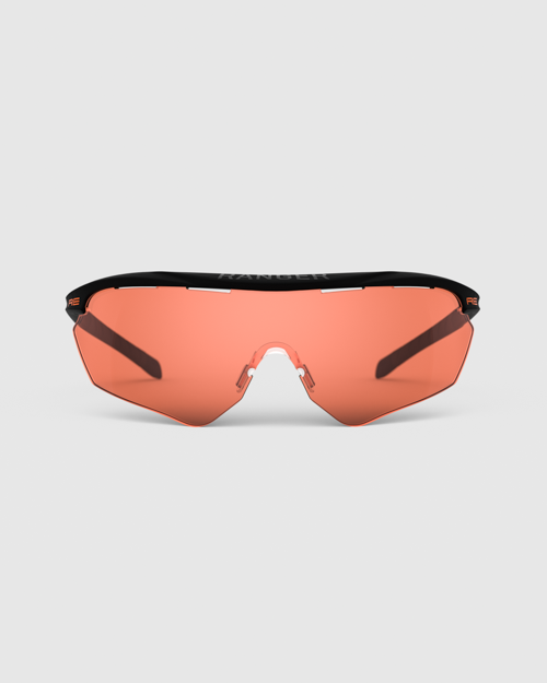 The Ranger Phantom 2.0 Frame Shooting Sunglasses in the Matte Black/Orange color combination 