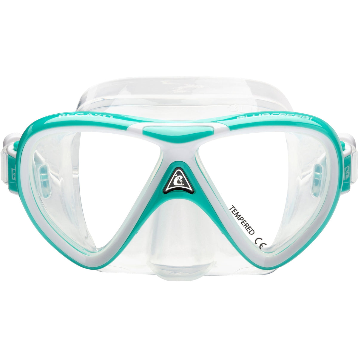 Cressi Pegaso youth snorkel mask with prescription front view