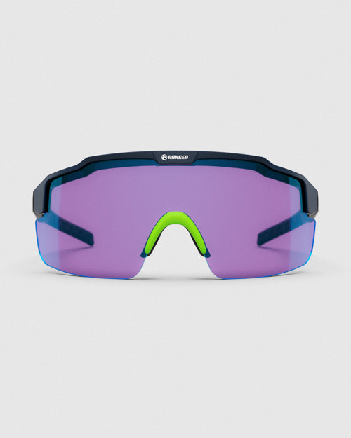 Ranger Supershot shooting glasses with the Dark Purple Frost lens for clay shooting sports