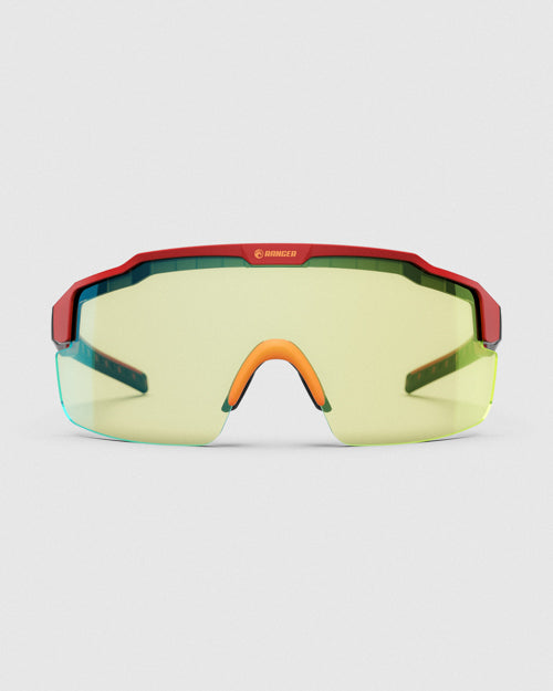 Ranger Supershot shooting glasses with the Max Light Flash lens for clay shooting sports