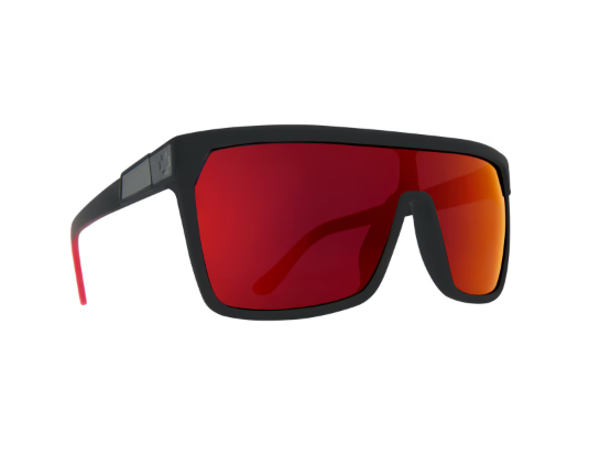 Soft Black Matte Red Fade / Happy Gray Green with Red Light Mirror