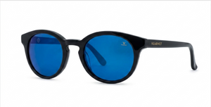 Shiny Black frame/Pure blue lenses