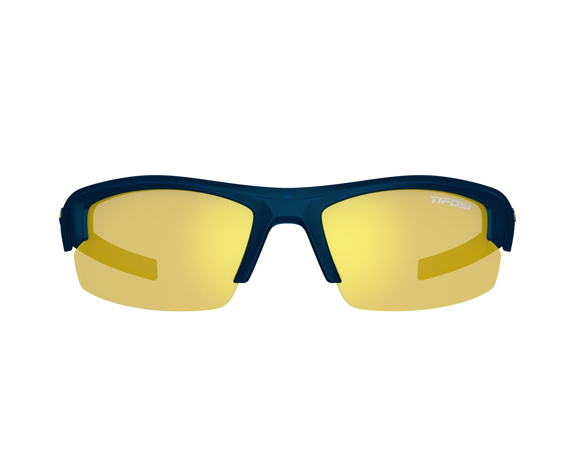 Tifosi Shutout eyewear Navy with Clear gold mirror lenses front view