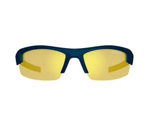 Midnight Navy frame/Smoke Tint with Yellow Mirror lenses