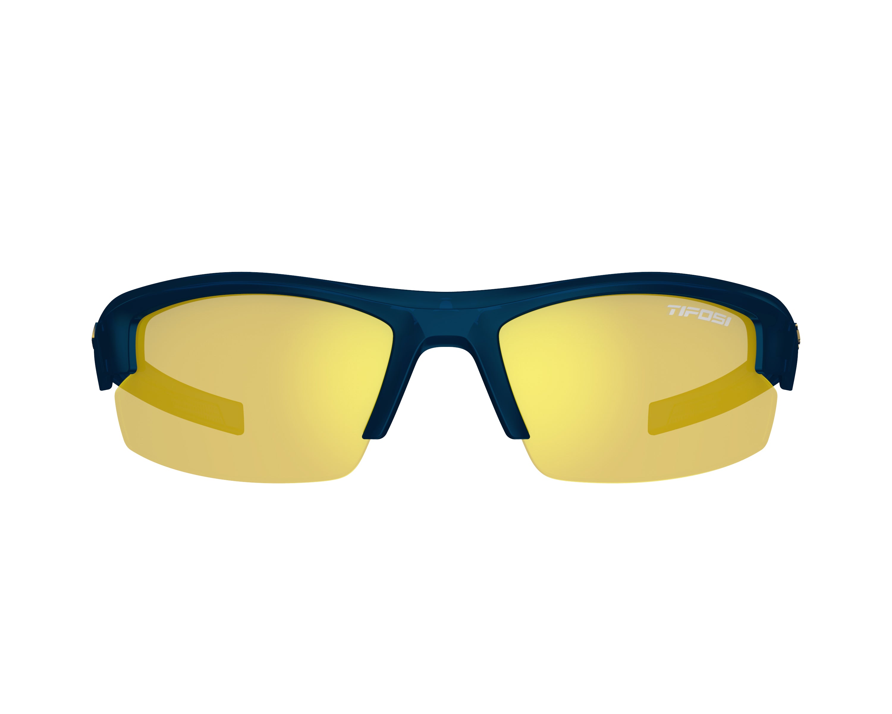 Tifosi Shutout eyewear Navy with Clear gold mirror lenses front view