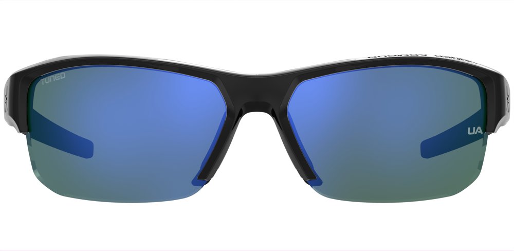 Under Armour Fanatical II Sunglasses in Black Green front view