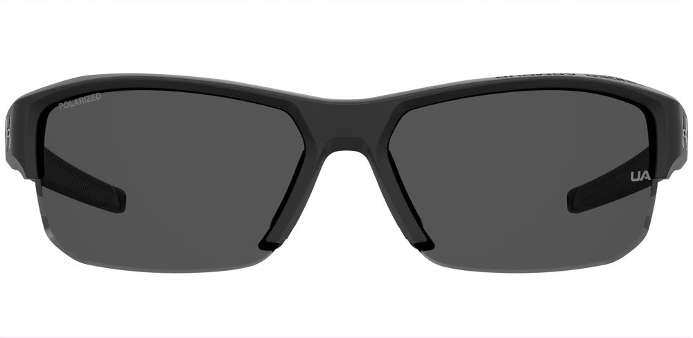 Under Armour Fanatical II Sunglasses in Black Grey front view