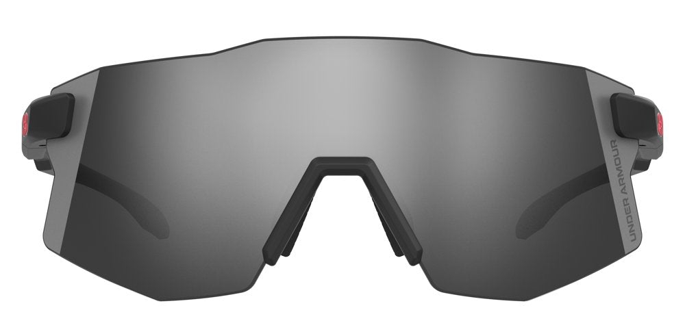 Under Armour Grid Pro/G Sunglasses in Matte Black Silver front view