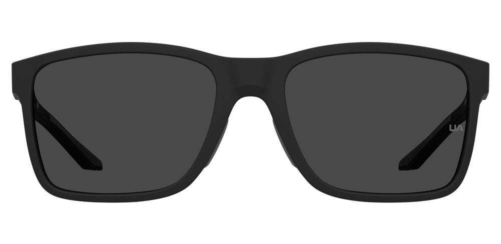 Under Armour Hustle XL sunglasses in matte black front view