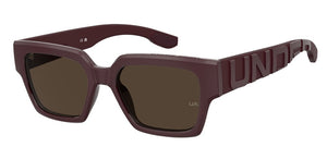 Burgundy frame/Brown lenses