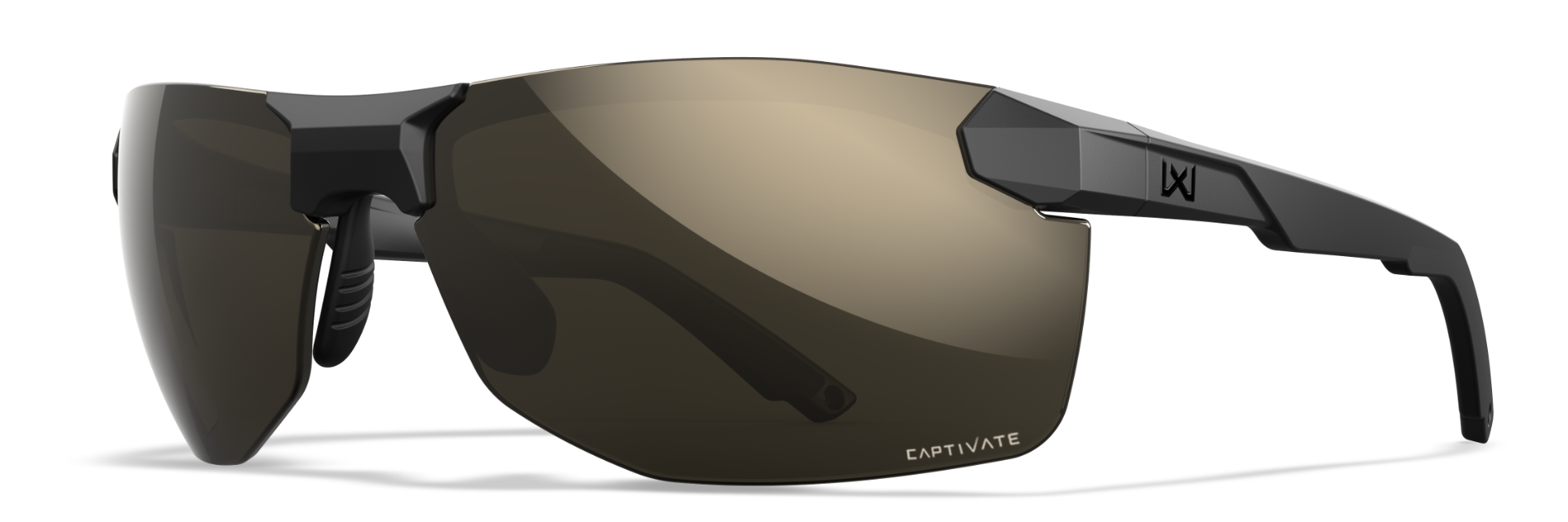 Wiley-X Prime XL Matte Black/Captivate Polarized Black Mirror