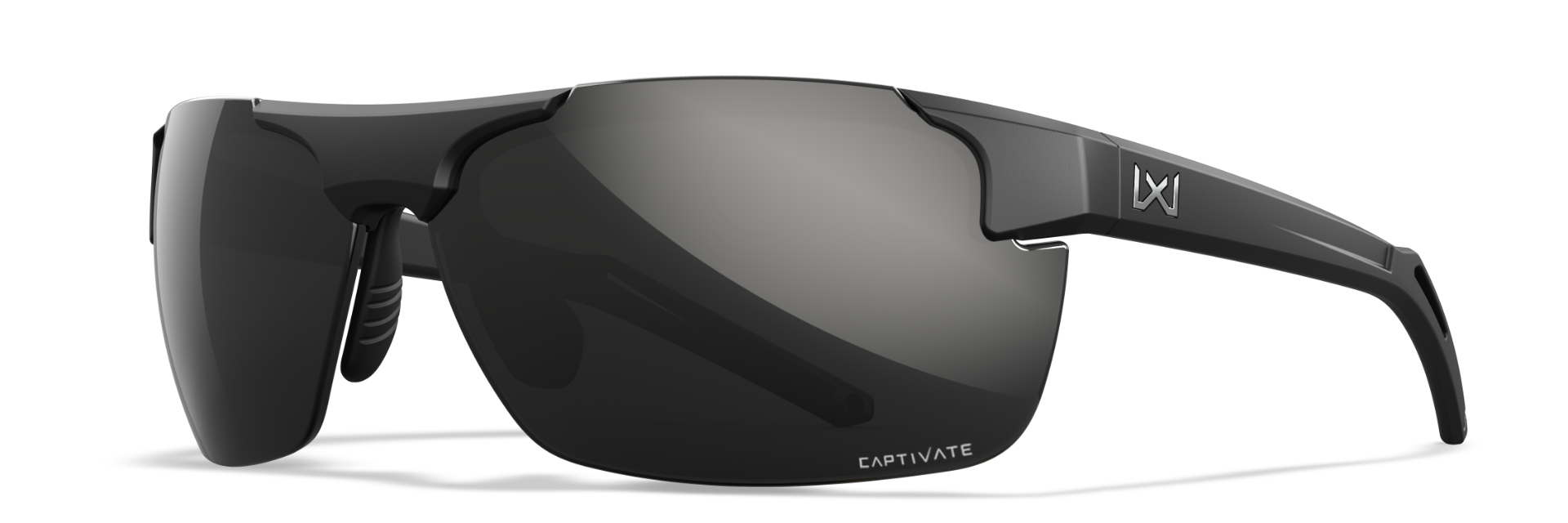 Wiley-X Prime Matte Black/Polarized Captivate Black Mirror (gray base)