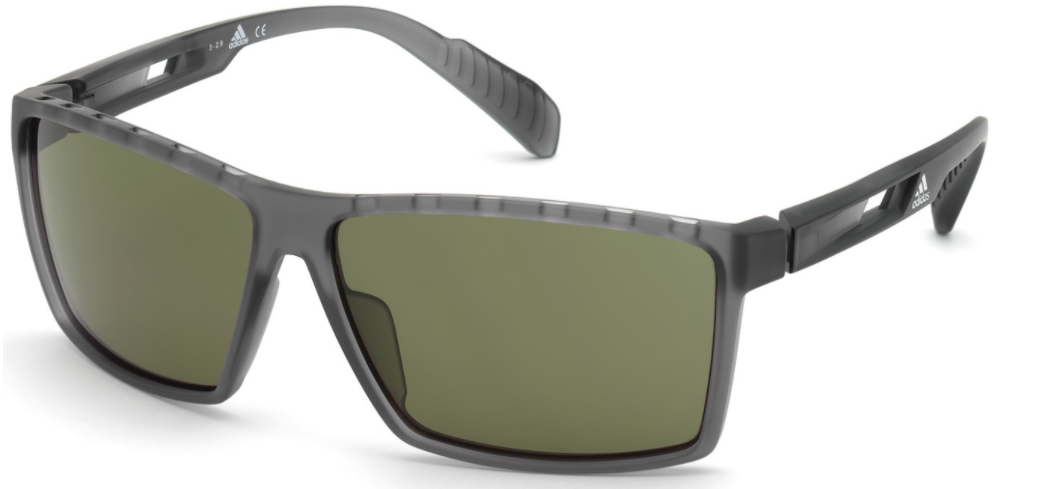 Adidas Sport Sunglasses SP0010 Transparent Gray/Green Kolor Up 