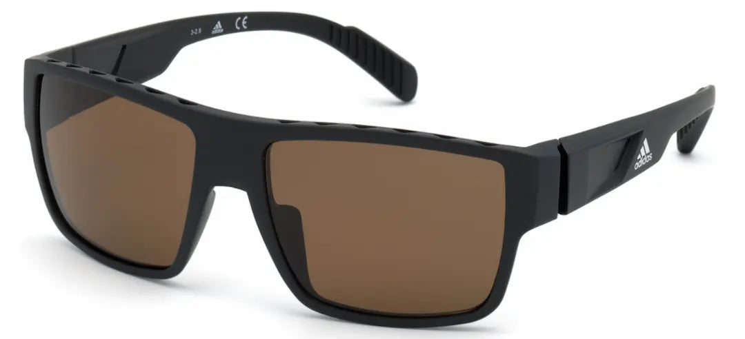 Adidas SP0006 Sunglasses Matte Black/Polarized Brown
