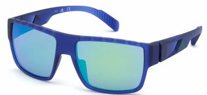 Matte Blue frame/Smoke to Green Photochromatic (light changing) lenses
