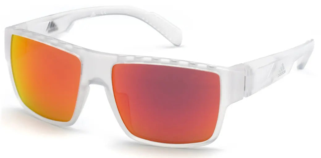 Adidas SP0006 Sunglasses Crystal/Smoke Orange Mirror