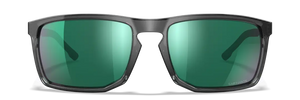 Gloss Crystal Grey frame/Captivate Polarized Green Mirror (copper base) lenses