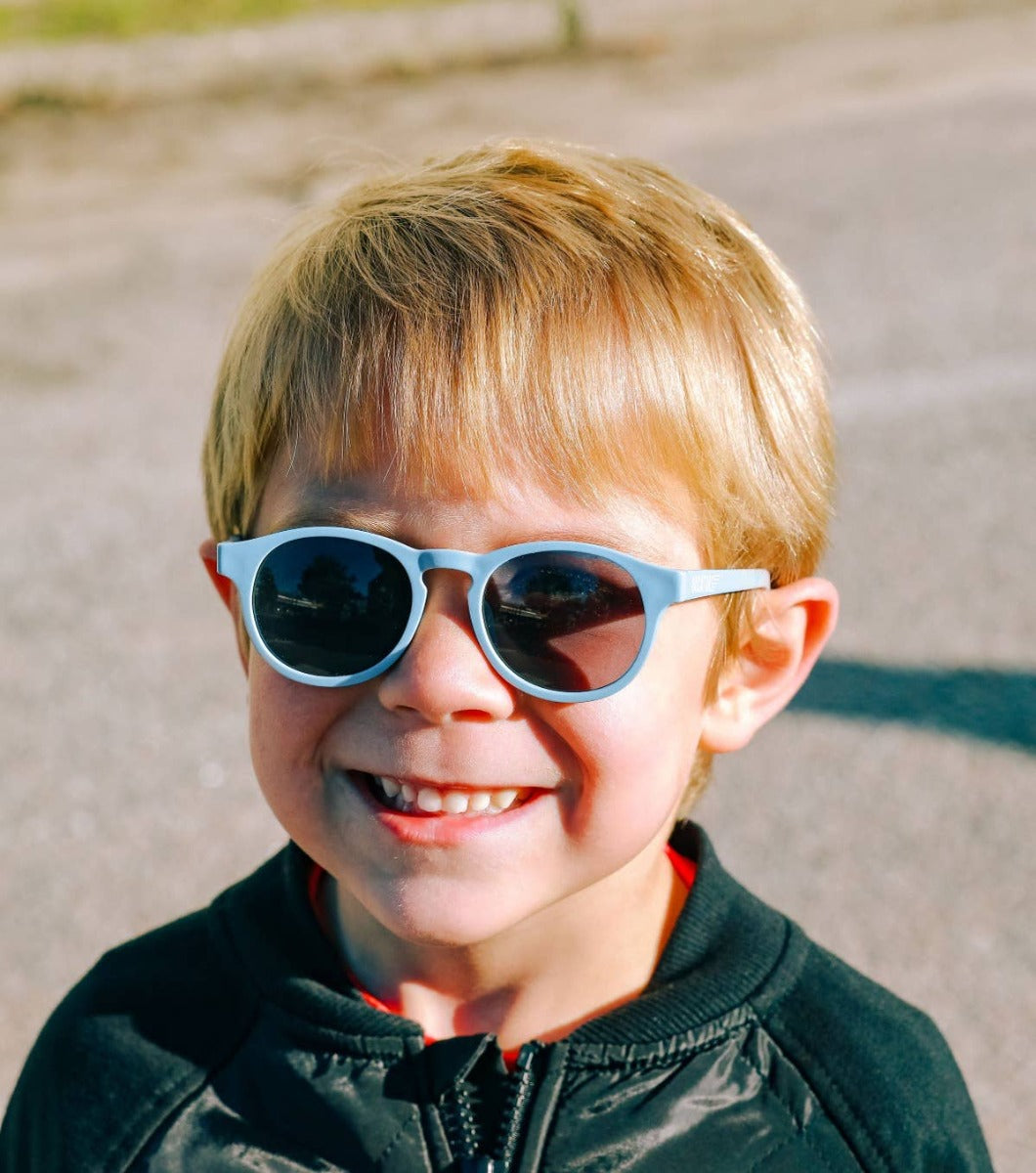 Kid wearing Babiator Keyhole Kids sunglasses