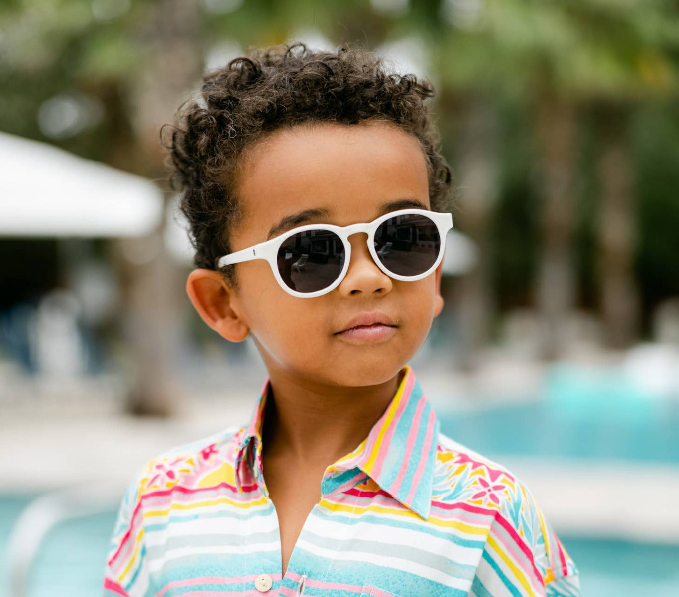Child wearing Babiator Keyhole Kids sunglasses