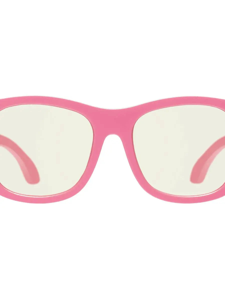 Babiators Navigator blue light glasses for kids in pink