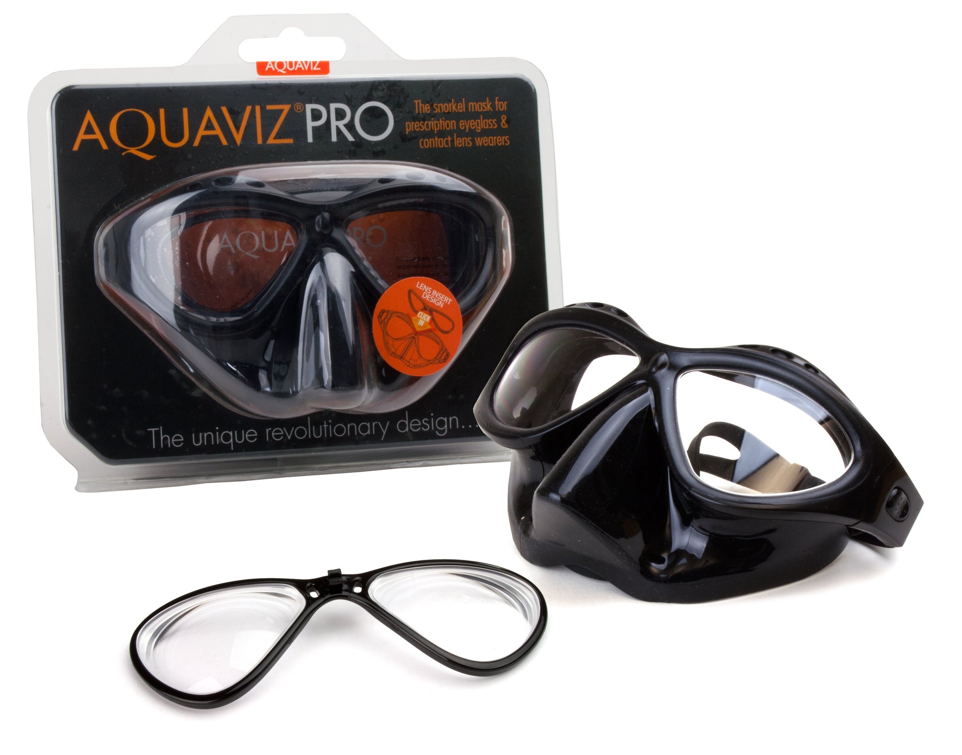 Aquaviz Dive Mask Black with Packaging