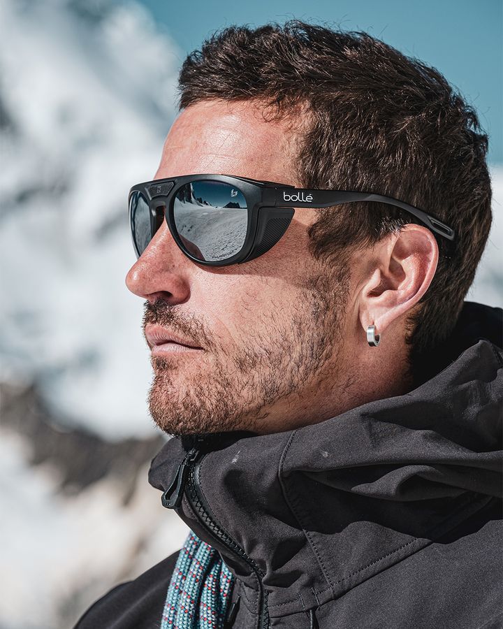 Man wearing Bolle Adventurer sunglasses